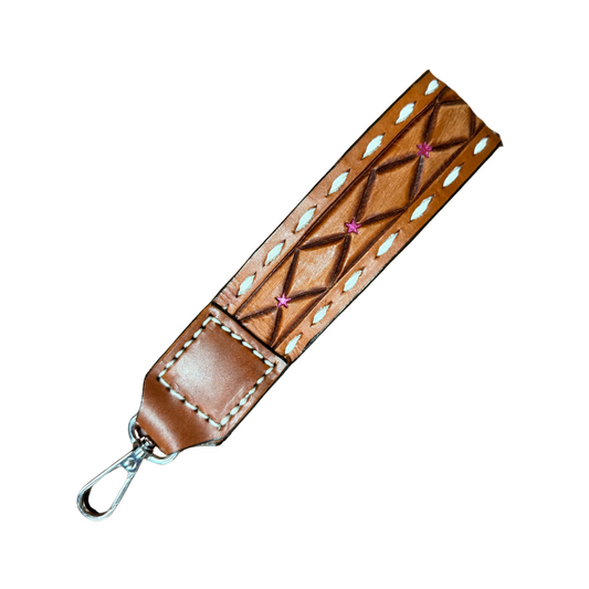 Pink Neon Star Keychain