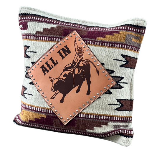 PRE-ORDER Throw Pillow- Custom laser brand/logo w/ SS Spots