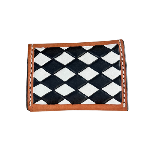 Card holder- Black & White Checkered