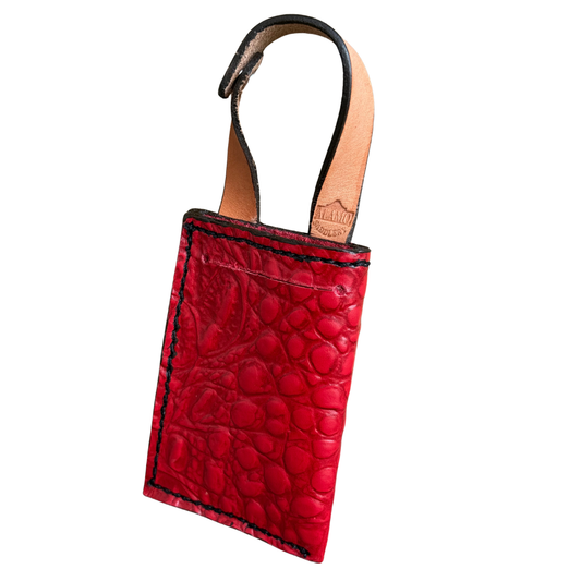 Boot Wallet w/ Pull Tab- Red Gator