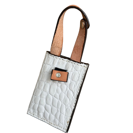 Boot Wallet w/ Pull Tab- White Gator