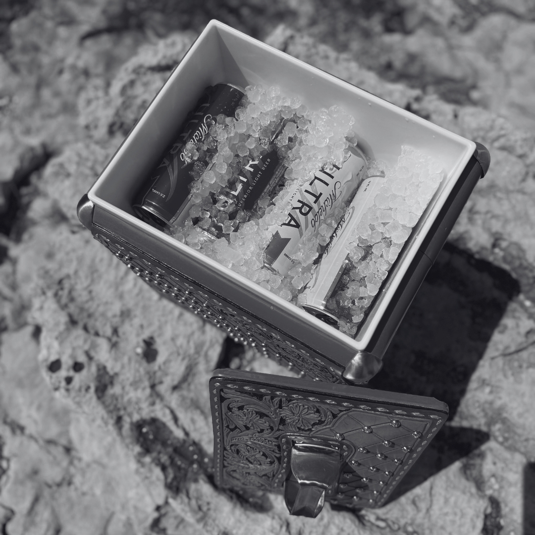 Retro Rodeo White Cooler- Toast Cowboy Stitch