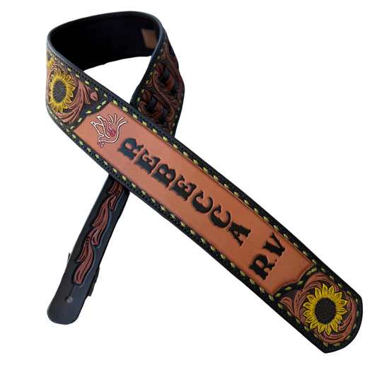 Sunflower- Guitar Strap