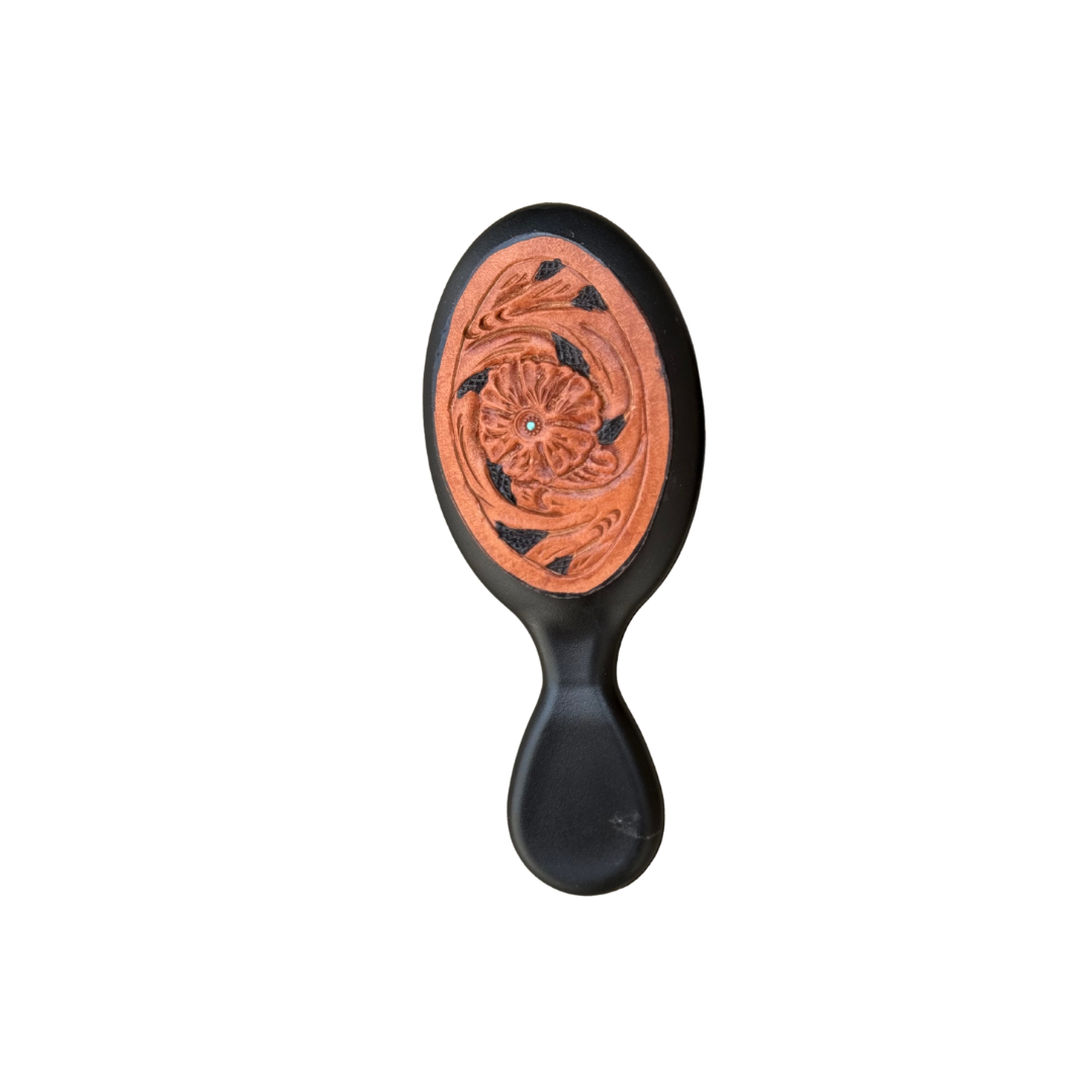 Mini Tooled hair brush - El Pinto