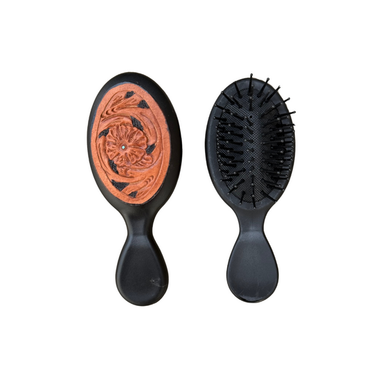 Mini Tooled hair brush - El Pinto