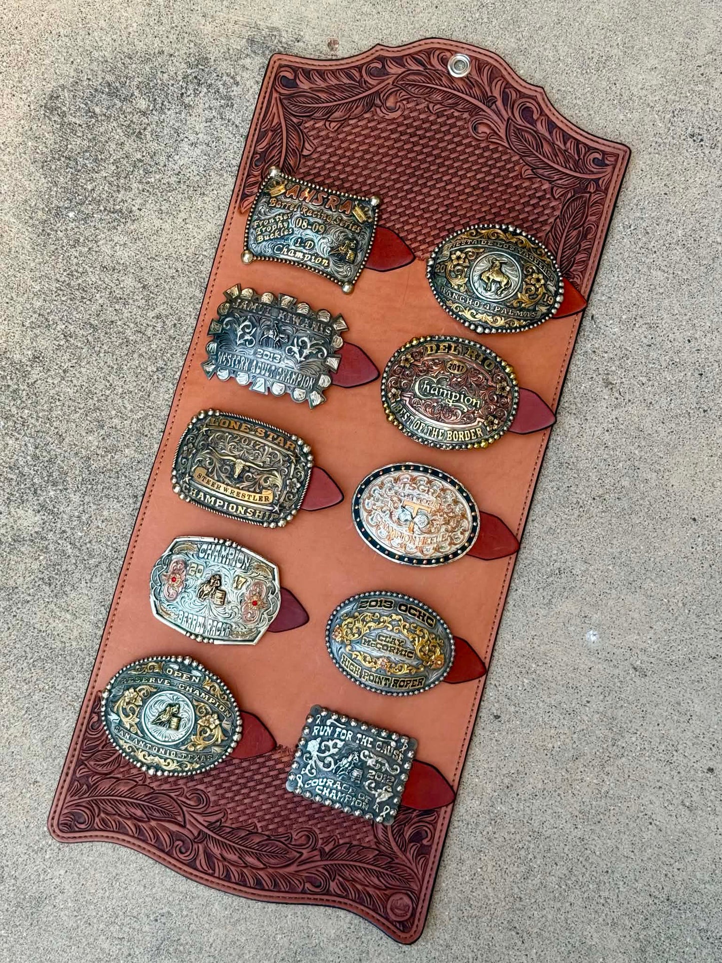 The Legacy Display: 10-Piece Trophy Buckle Holder
