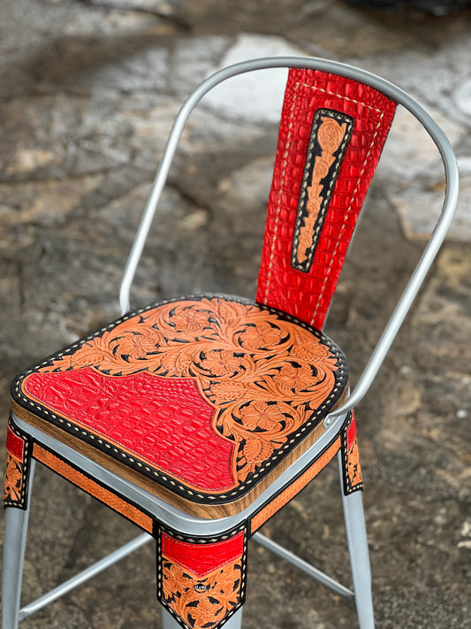 (STOCK) SET OF 2 26" THE RED GATOR w/ Tall Back in GUN METAL