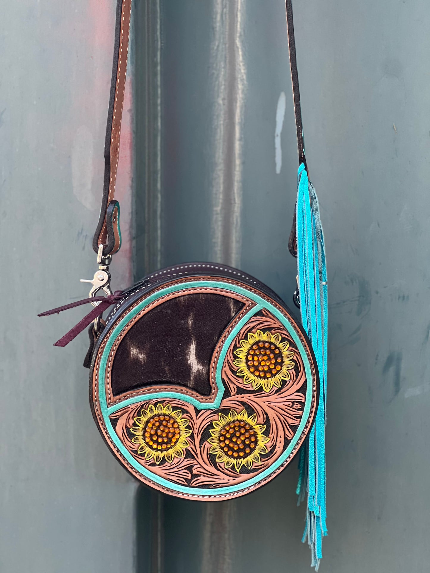 8" Sunflower Canteen Handbag