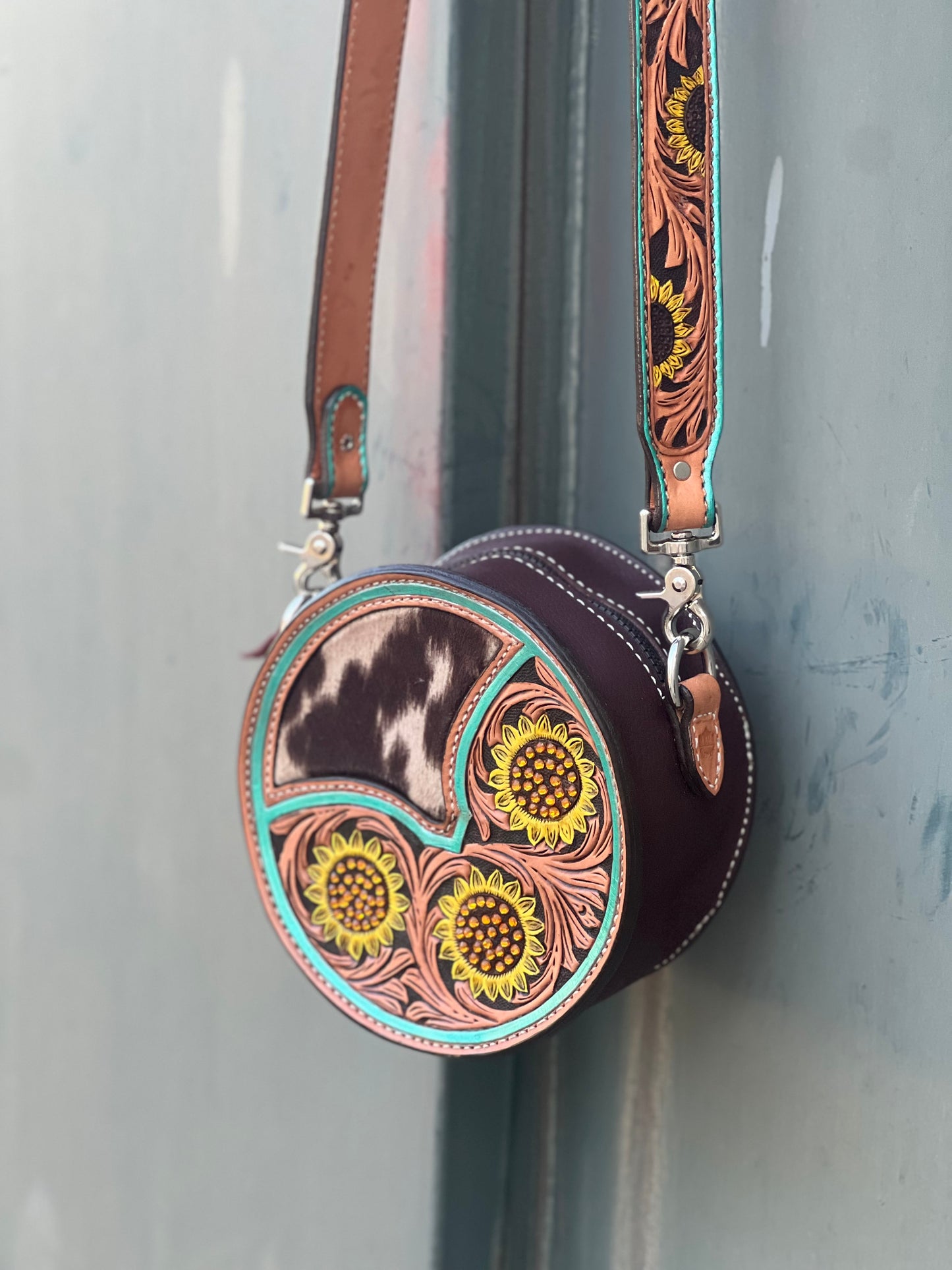 8" Sunflower Canteen Handbag