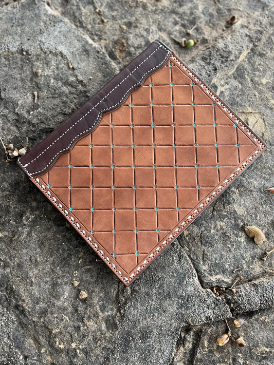 #5 Large portfolio Turquoise Neon