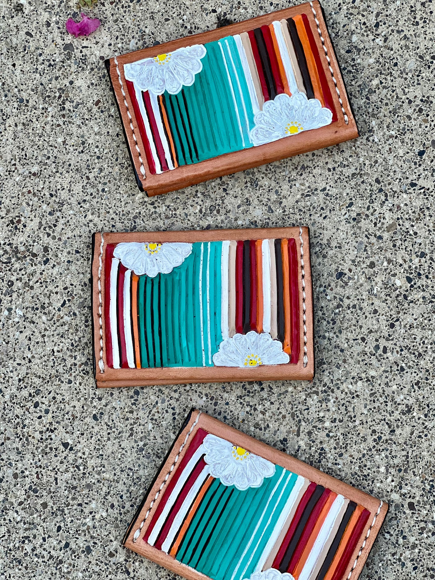 Card Holder- Serape Daisy