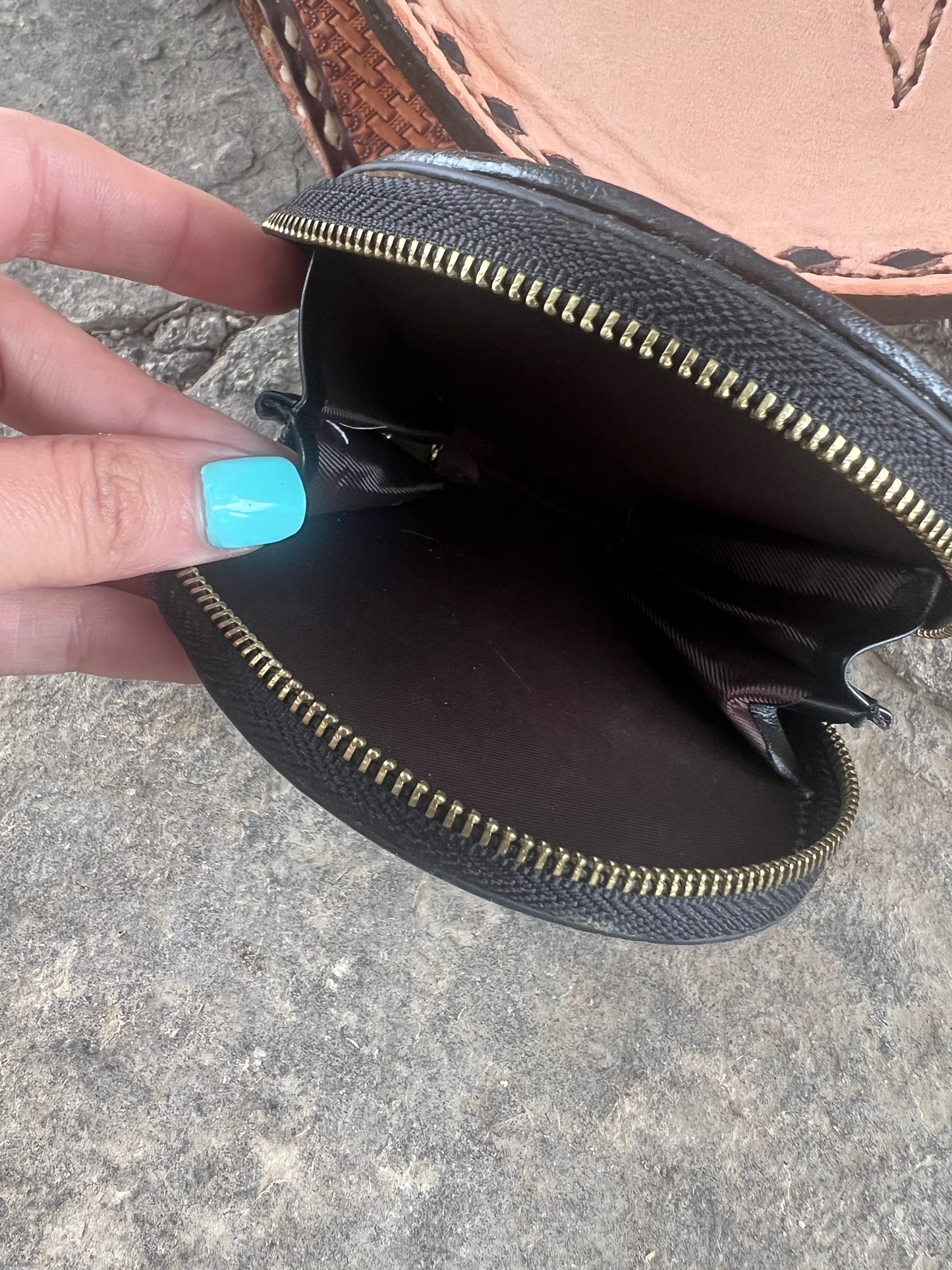 Cowboy Stitch Mini Coin Bag - Golden