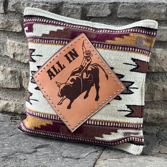 PRE-ORDER Throw Pillow- Custom laser brand/logo w/ SS Spots