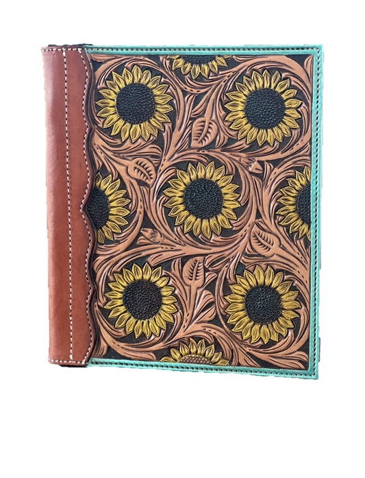 #1 Large portfolio Turquoise Sunflower