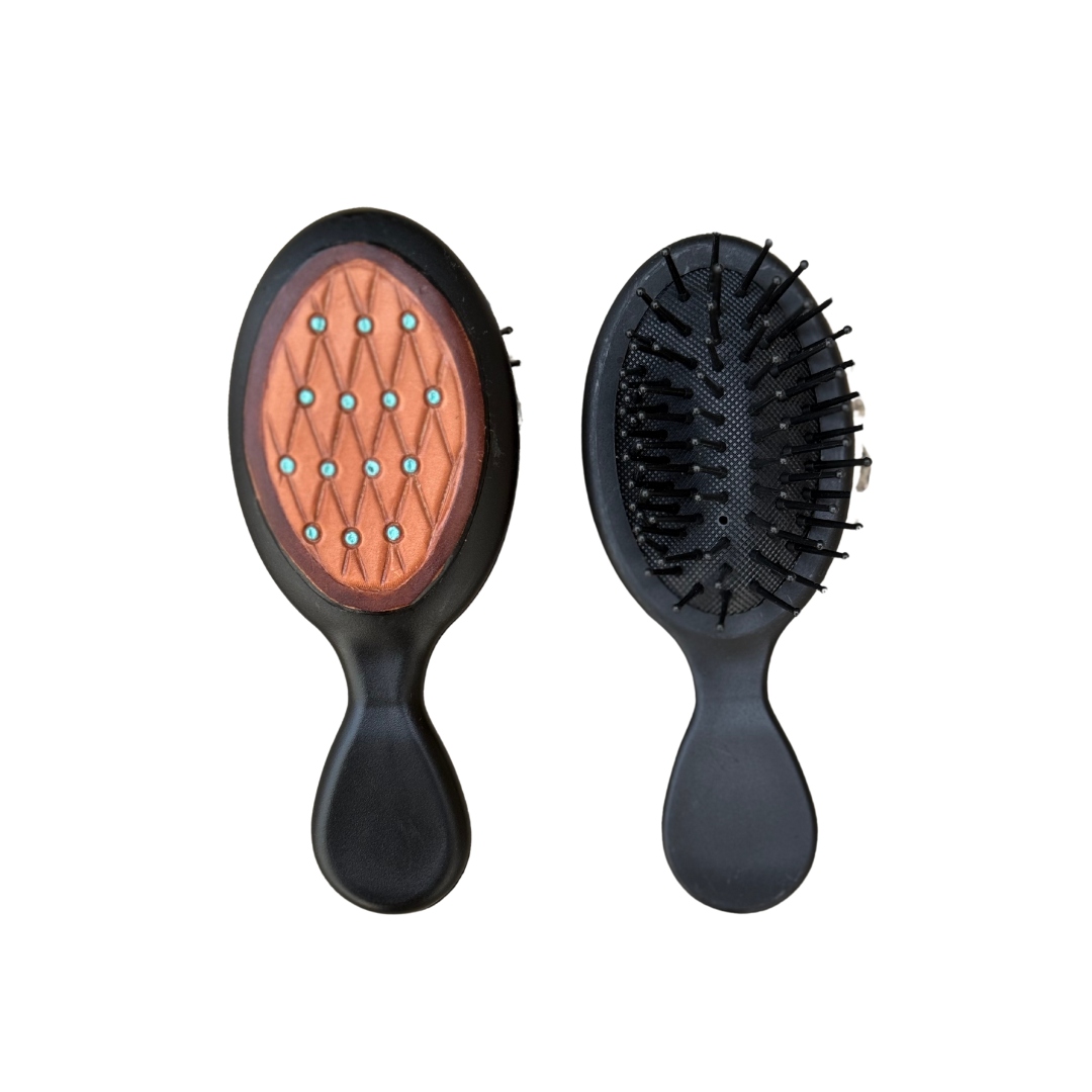 Mini Tooled hair brush - Quilted