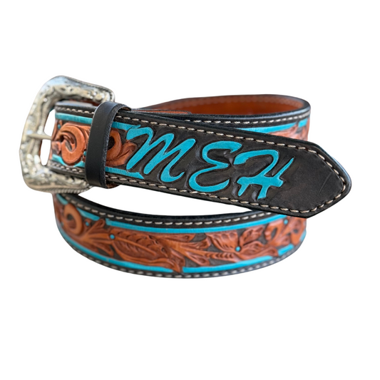 ADD CURSIVE lettering to ANY of our belts