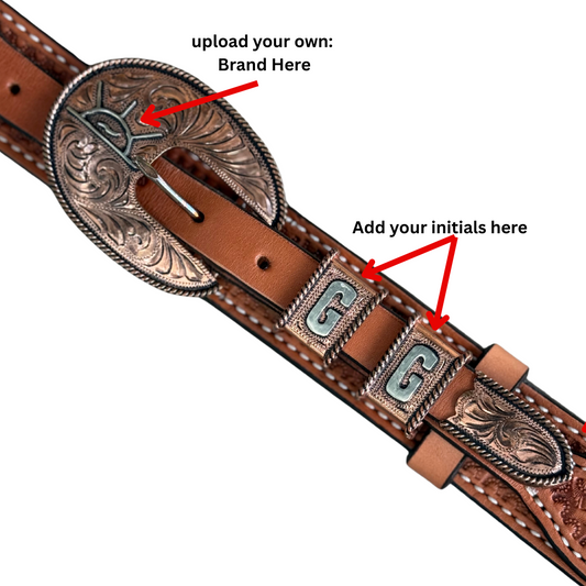 Custom 4-Piece Buckle Set with Ranger Belt (Basket Tooled)