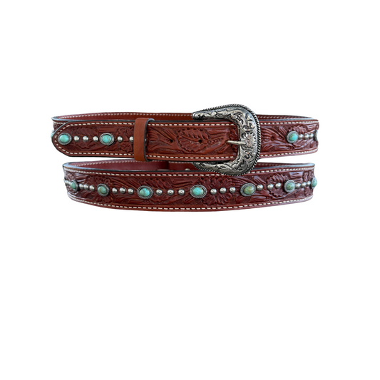 1.5" Straight Turquoise stone belt