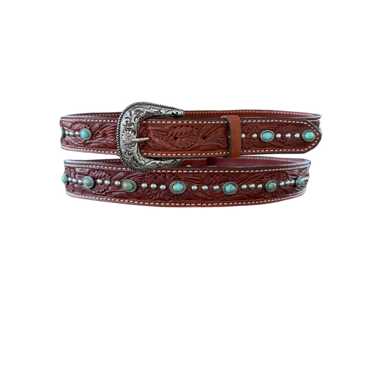1.5" Straight Turquoise stone belt