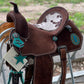 (LAST CHANCE!)14" Turquoise Cowgirl Barrel Saddle
