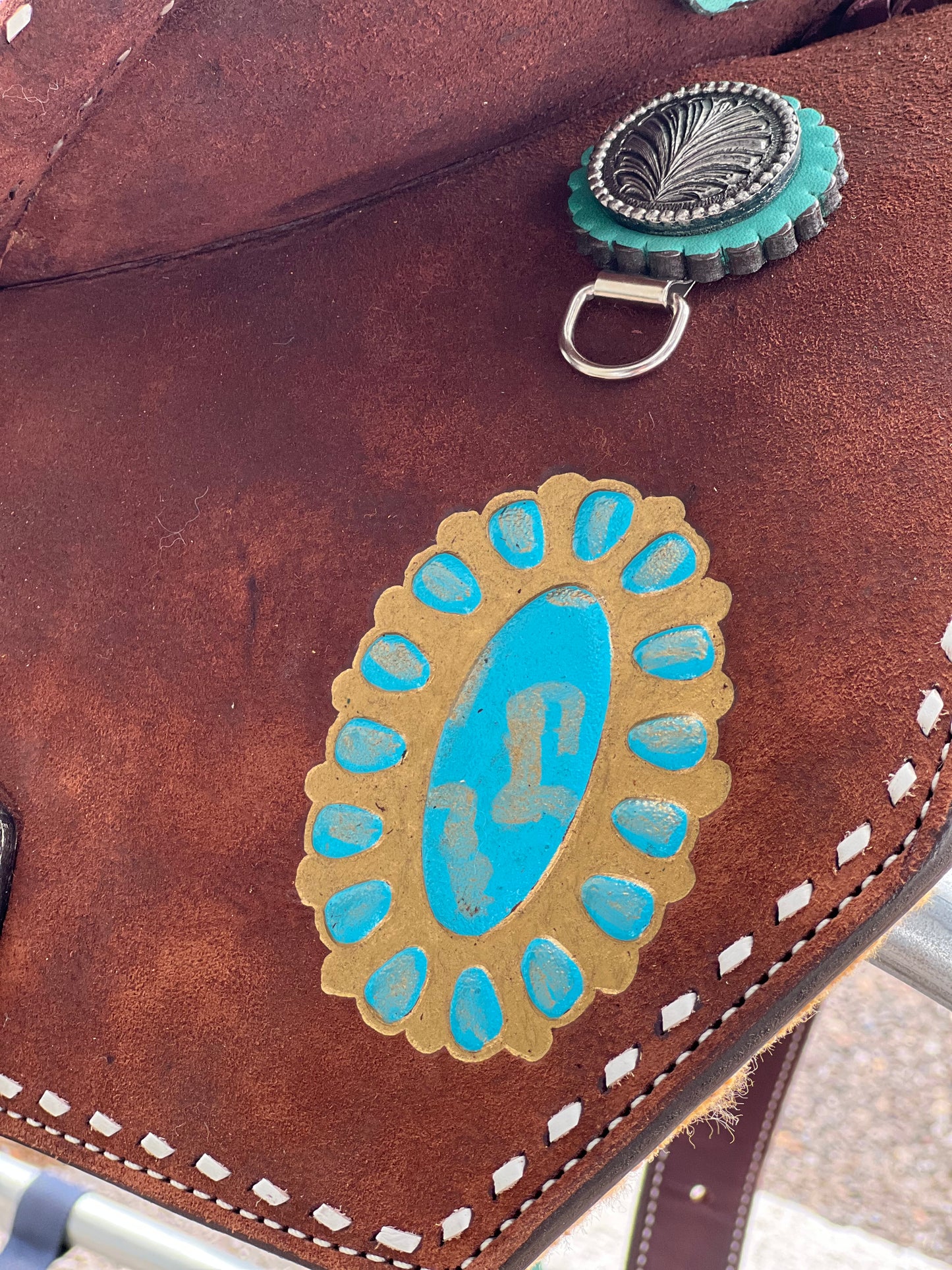 Turquoise Cowgirl Barrel Saddle