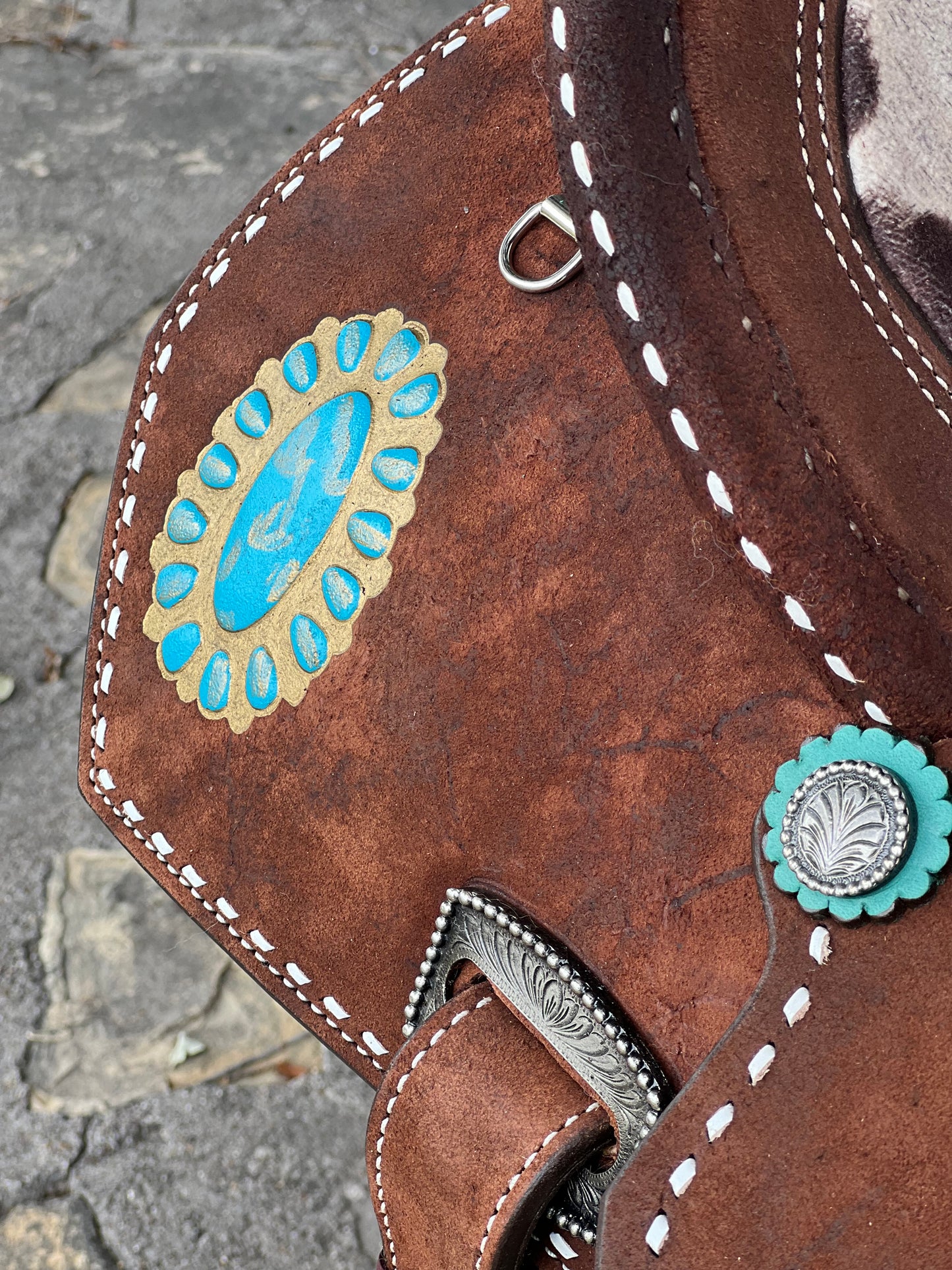 Turquoise Cowgirl Barrel Saddle