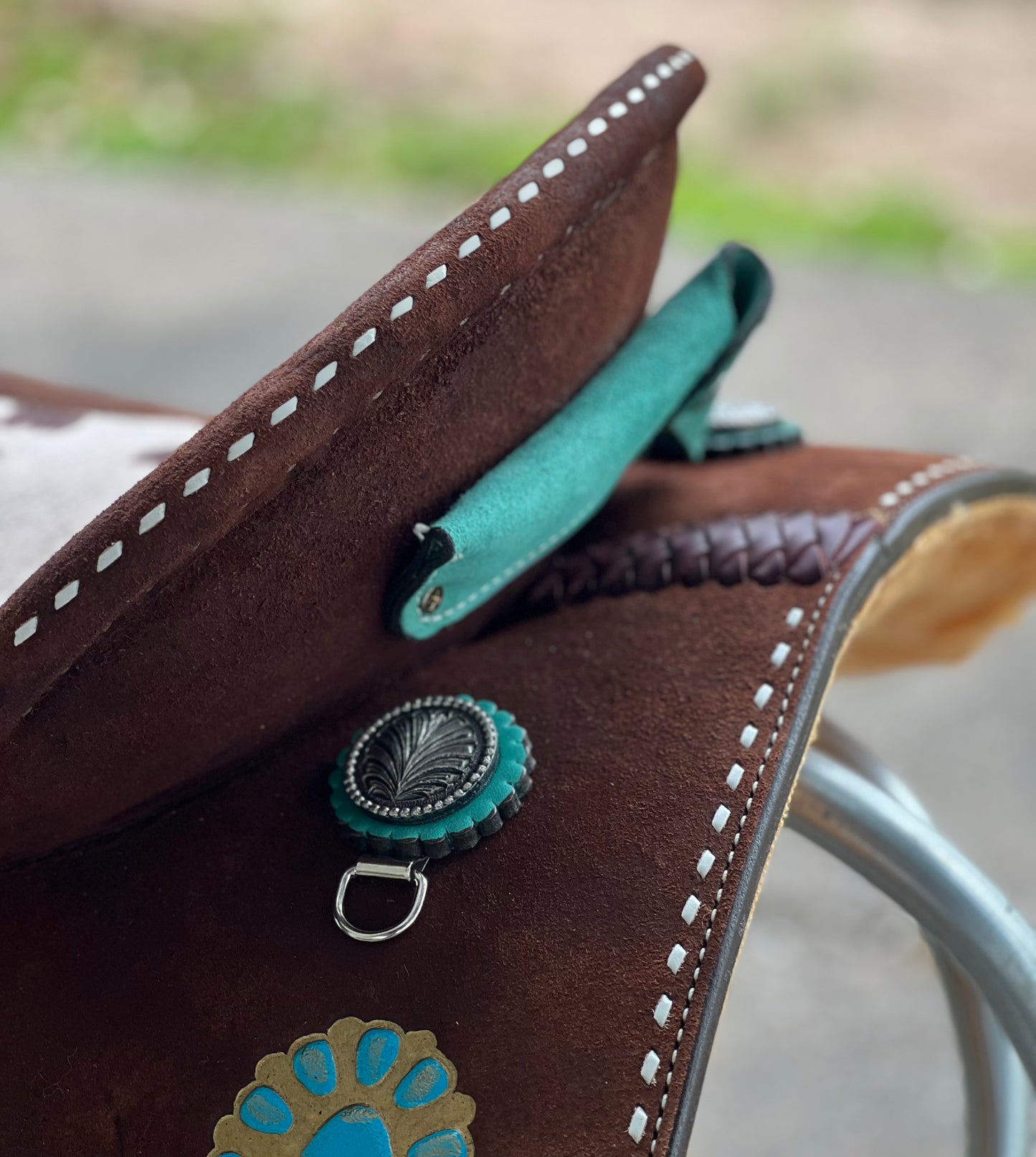 Turquoise Cowgirl Barrel Saddle