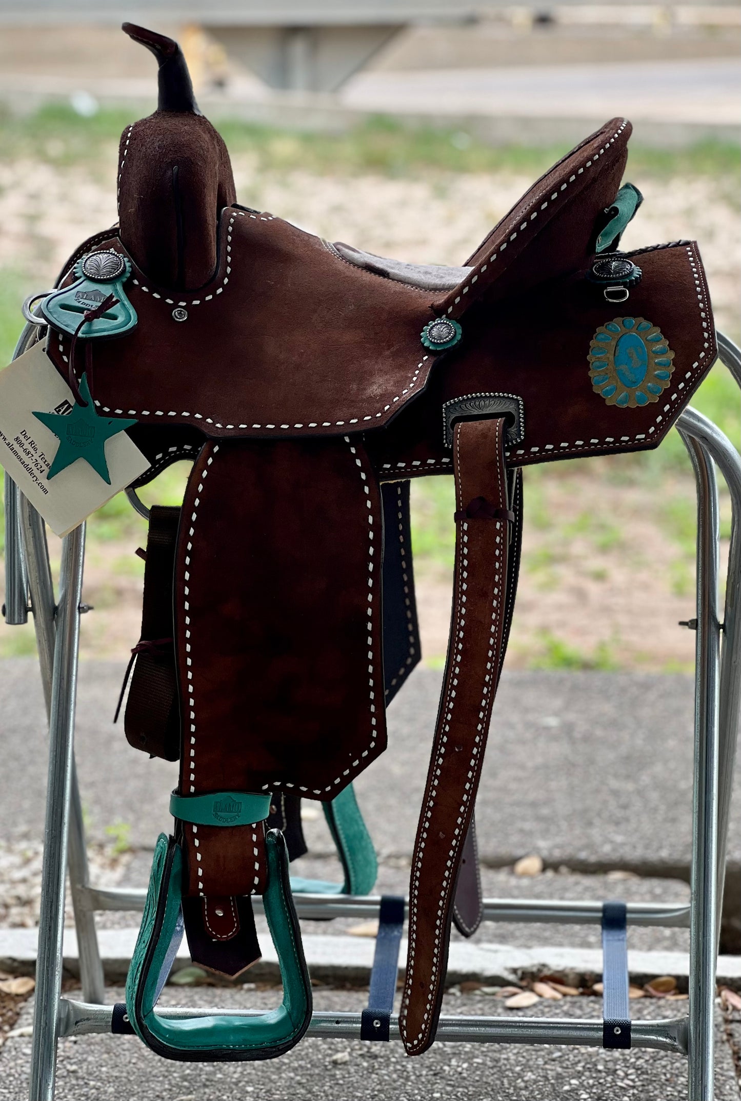 Turquoise Cowgirl Barrel Saddle