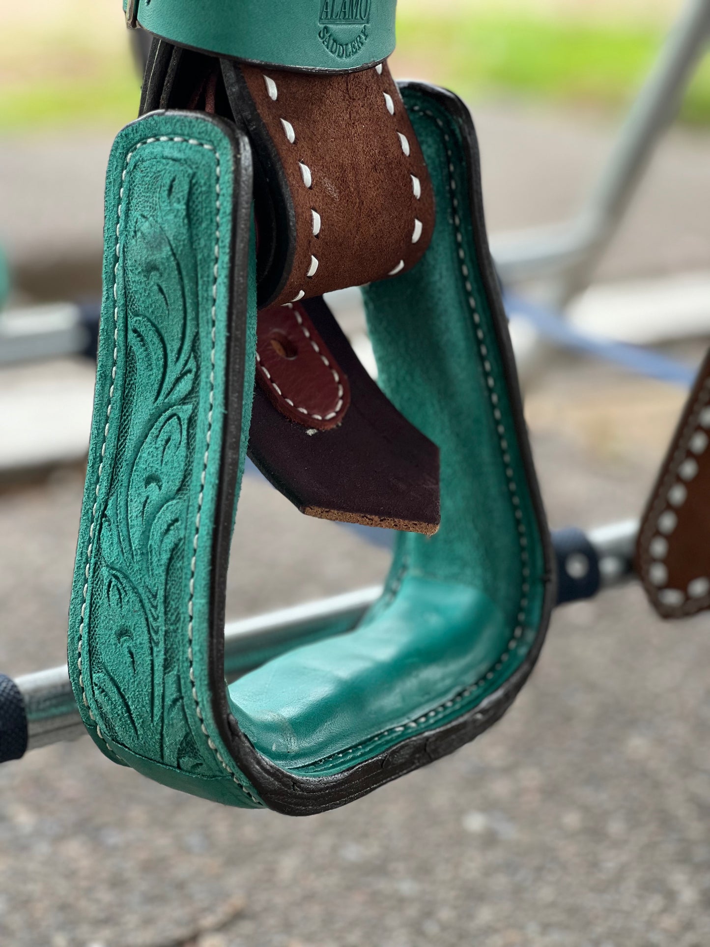 Turquoise Cowgirl Barrel Saddle