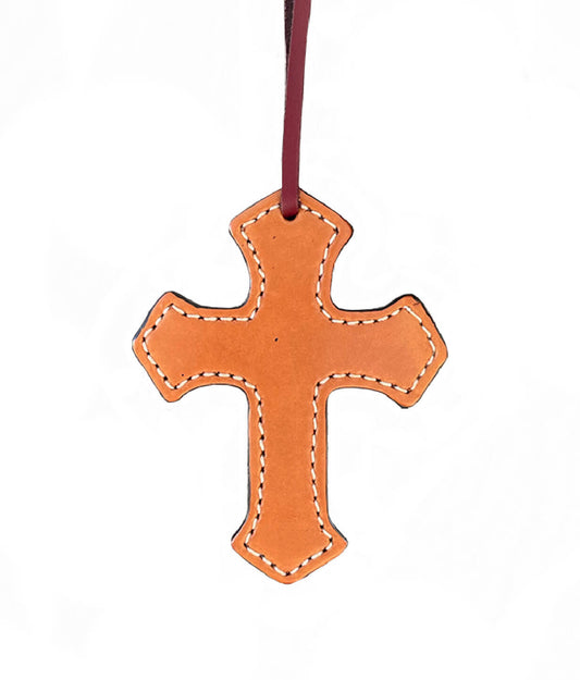 108 Cross golden leather