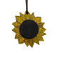 Charm golden leather sunflower tooling with brown background paint and an antique finish.