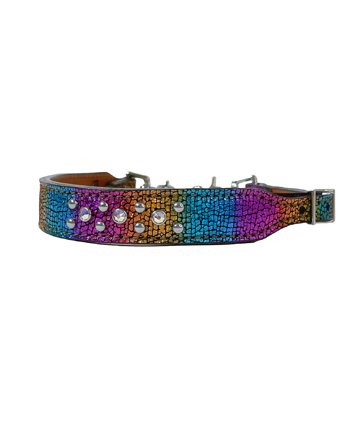 Wither strap toast leather unicorn overlay with Swarovski crystals and SS spots.