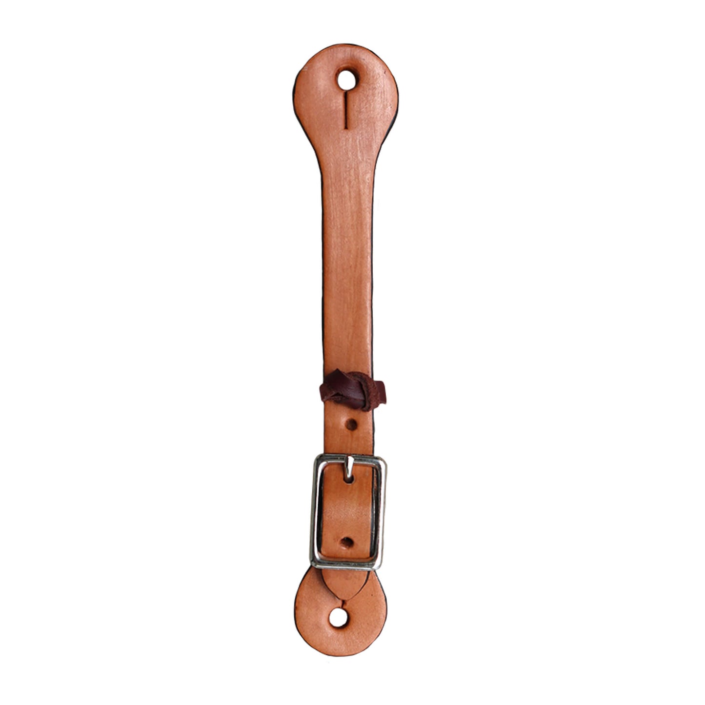 Infant spur straps golden leather.