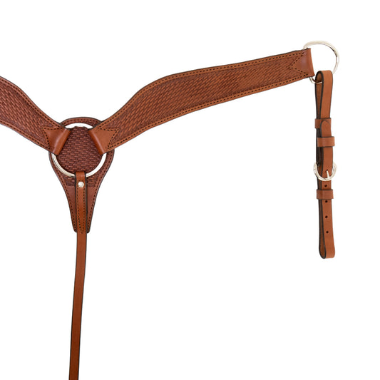 3006K 2-3/4" Breast collar golden and toast leather basket tooled