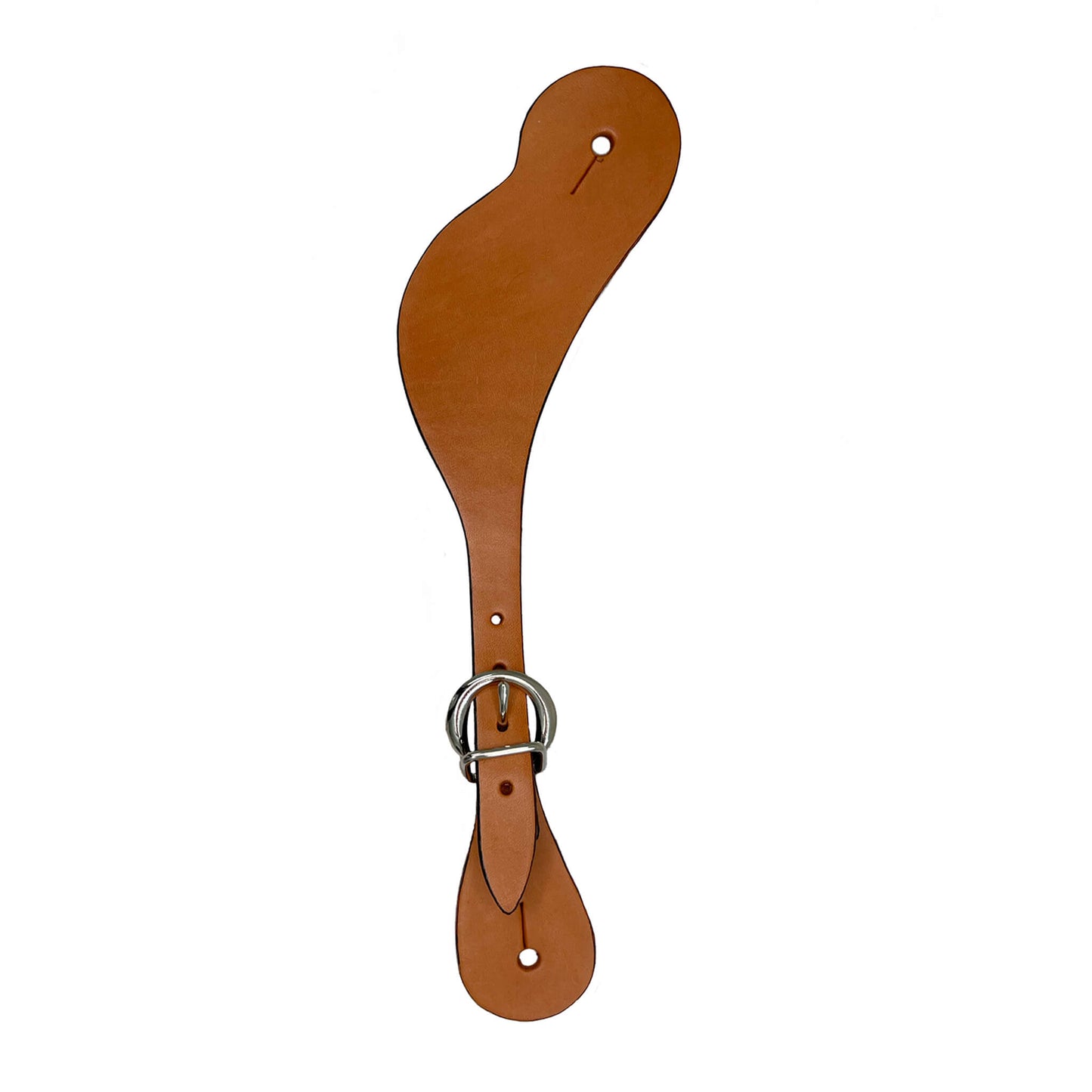 Men's spur straps golden leather.