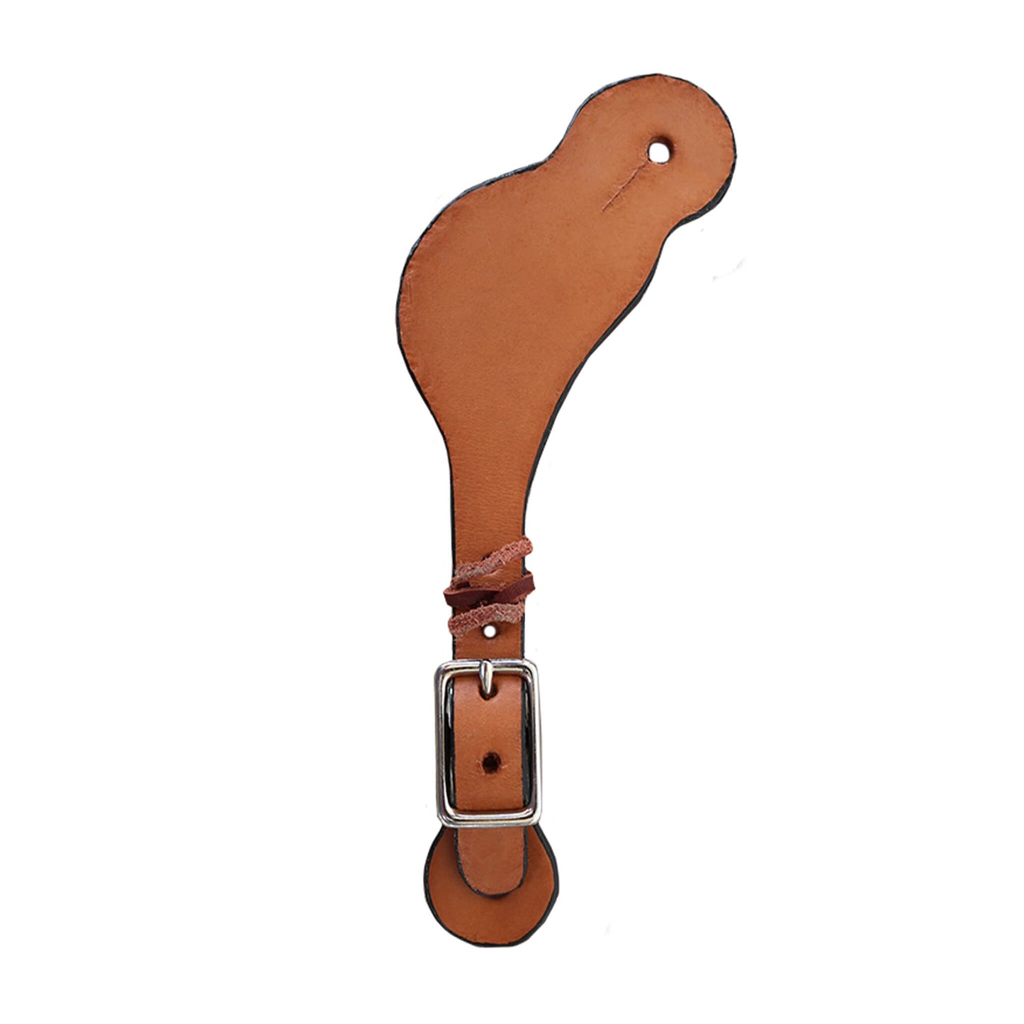 Kid's spur straps golden leather.