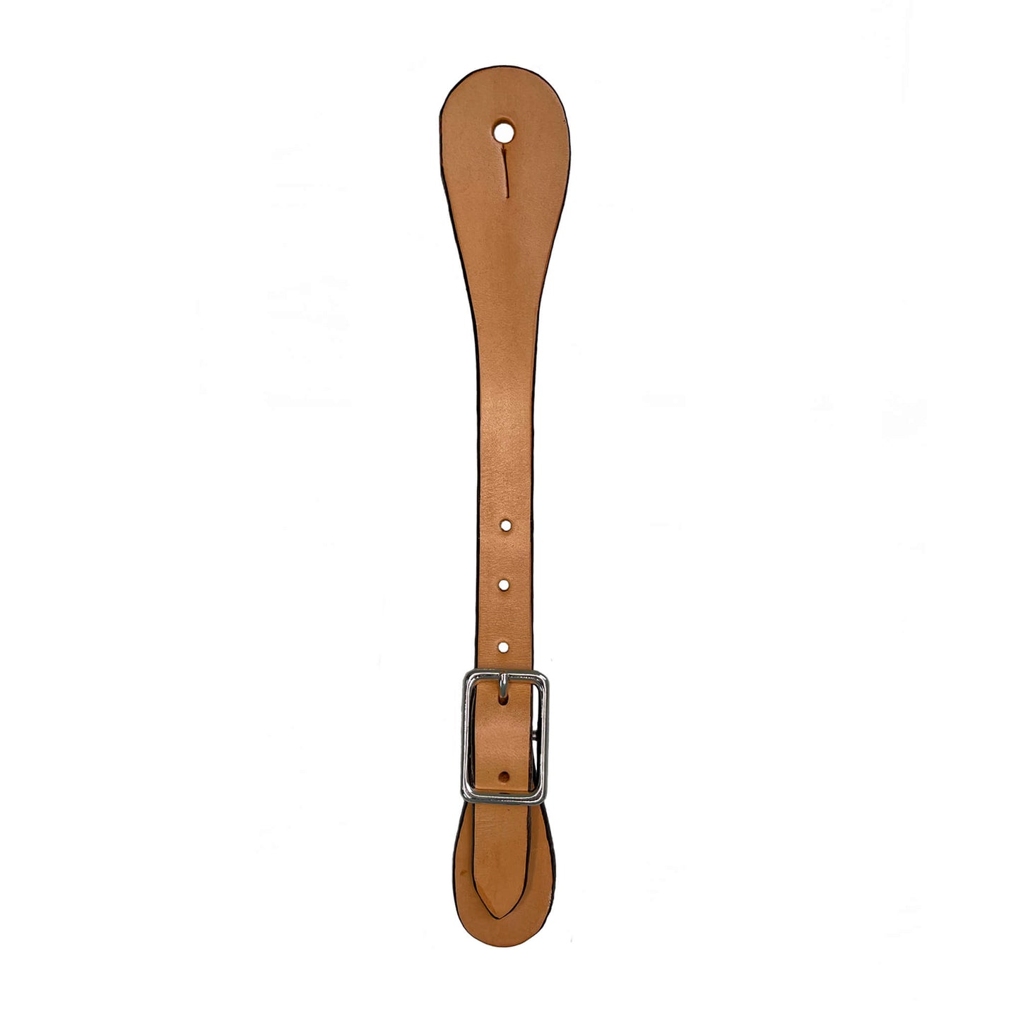 Men's spur straps golden leather.
