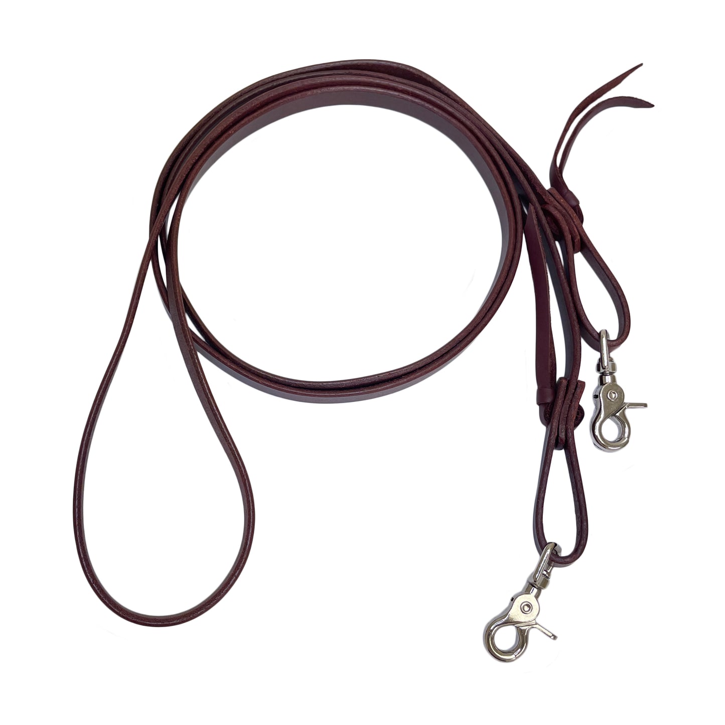 730-LN 5/8" Roping reins latigo leather with snaps