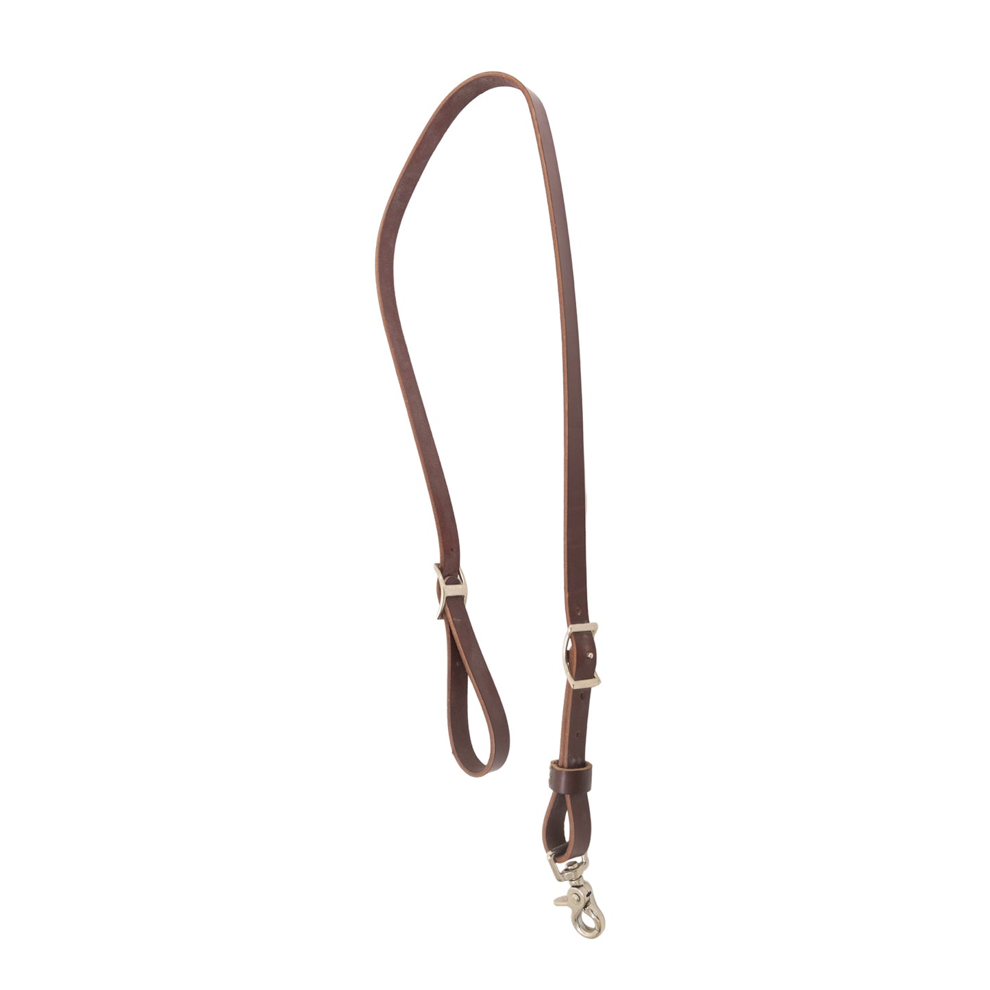 3/4" Tie down latigo leather with snap.