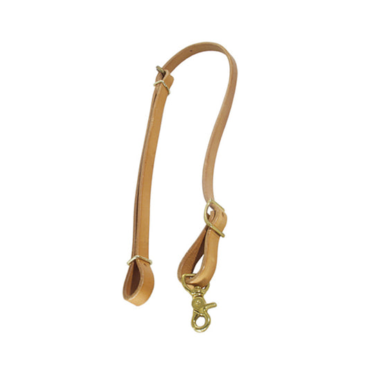 3/4" Tie down harness leather with brass hardware.