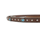 790-TP4 5/8" Roping rein rough out toast leather with stones, spots, and snap