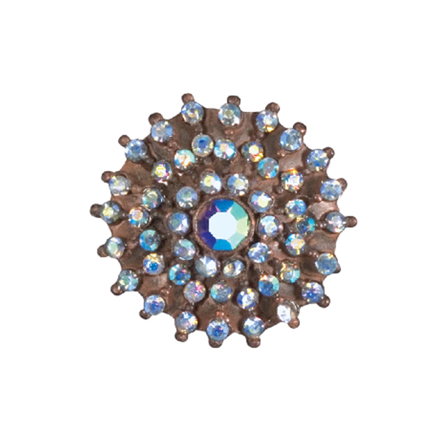 1-1/4" Snow concho with crystals (set of 4).