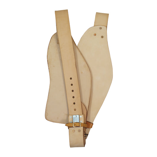 6-3/4" x 14" Small barrel fenders golden leather with half stirrup leathers and 2-1/2" quick change.