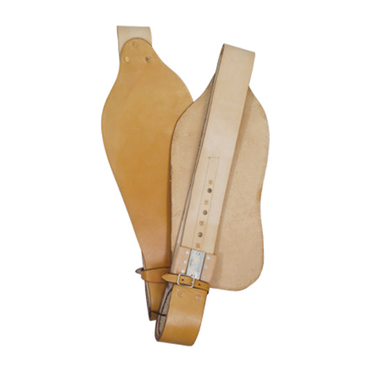 8" x 18-1/2" Large roper fenders plain golden leather with full stirrup leathers and 3" quick change.