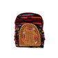 Mini backpack golden leather patch pinweel and feather tooling with buckstitch