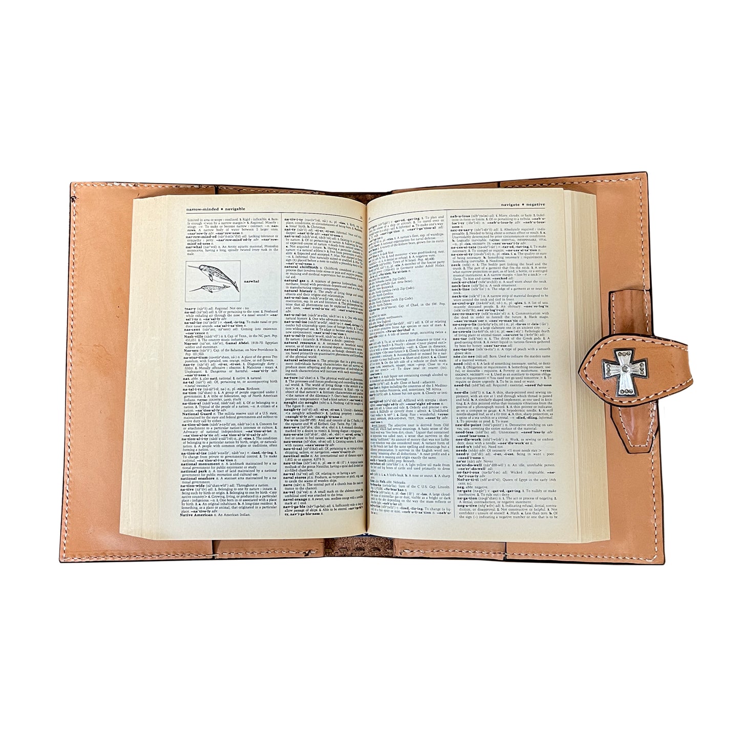 Bible cover rough out toast basket, cross, and wyoming tooling with spots