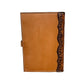 Bible cover golden leather mini wild rose tooling with paint to the edge and buckstitch