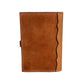  Bible cover rough out toast leather bel flower tooling with a #27 concho back view.