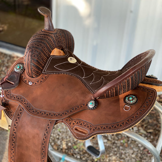 Geo-Aztec Alamo Air Barrel Saddle