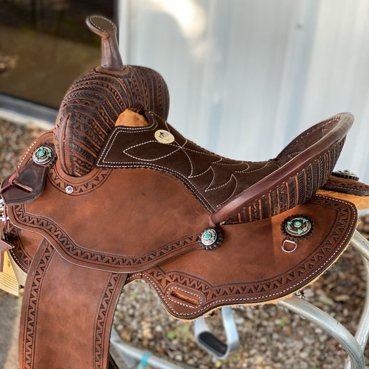 14" Geo-Aztec Alamo Air Barrel Saddle